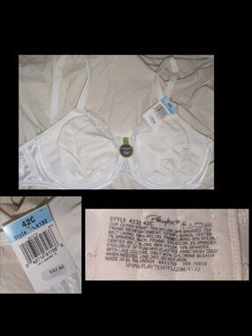 Vintage NWT Playtex Underweire Lace Satin Bra Style # 4132 Womens Sz 42C